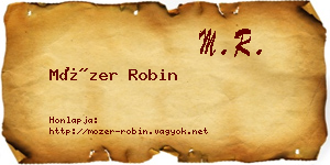 Mózer Robin névjegykártya